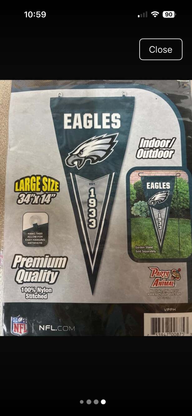 Philadelphia Eagles NFL Pennant Size 34"x14" Nylon